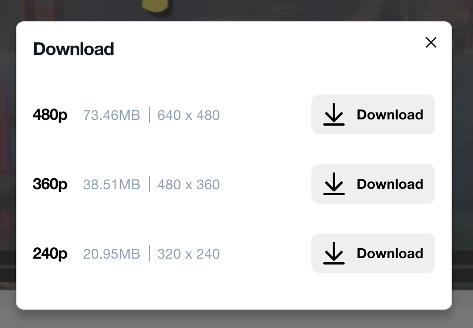 Download compressed video